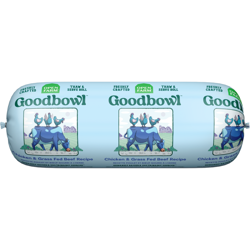 Open Farm Goodbowl Thaw & Serve Gently Cooked Frozen Dog Food Roll, Chicken & Beef, 28-oz image number null