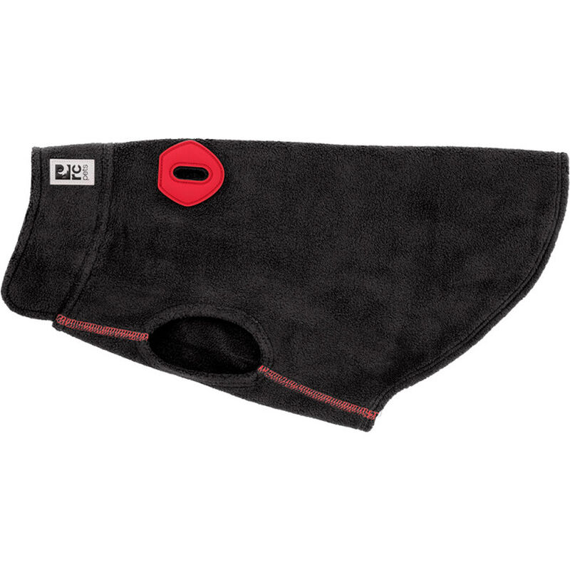 RC Pets Baseline Fleece Dog Pullover, Black & Goji Berry, 20-in image number null