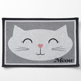 Petrageous Designs Sleepy Kitty Tapestry Mat, Gray