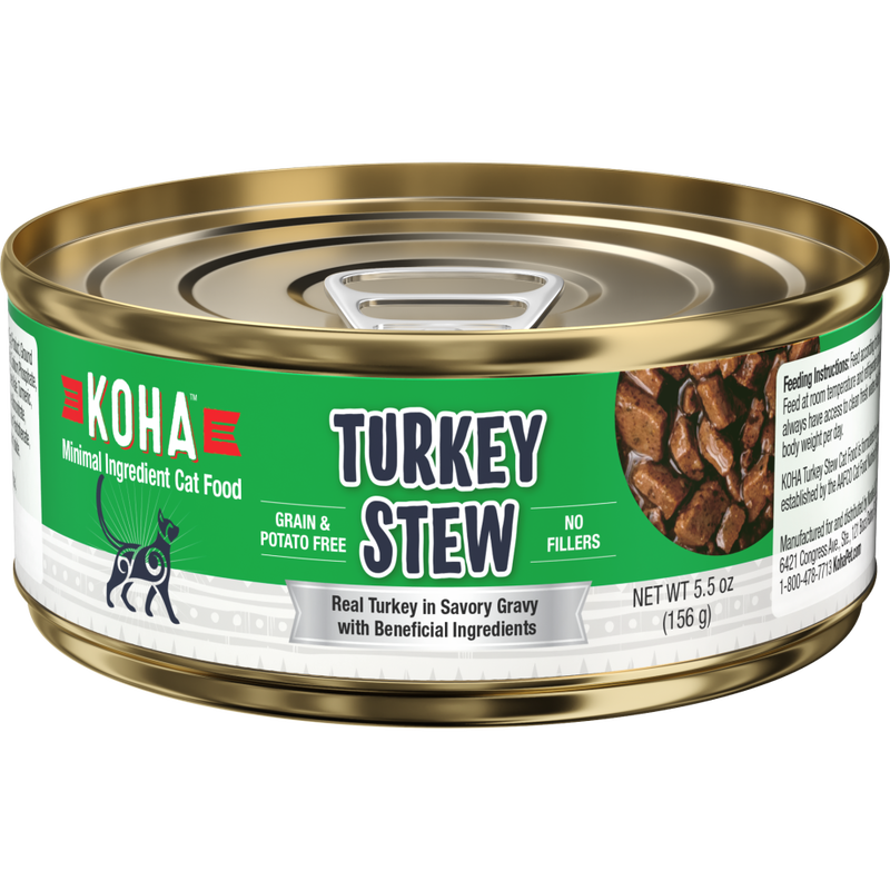 Koha Minimal Ingredient Stew Canned Cat Food, Turkey image number null