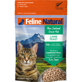 Feline Natural Freeze-Dried Cat Food, Lamb, 11-oz