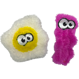 Cycledog Duraplush Catnip Cat Toy, Bacon & Egg