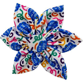 Huxley & Kent Pet Pinwheel Bow, Happy Got Me Day