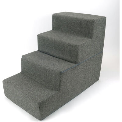 Arlee Pet Products Folding Foam Pet Steps, 22-in x 16-in x 28-in, Grey