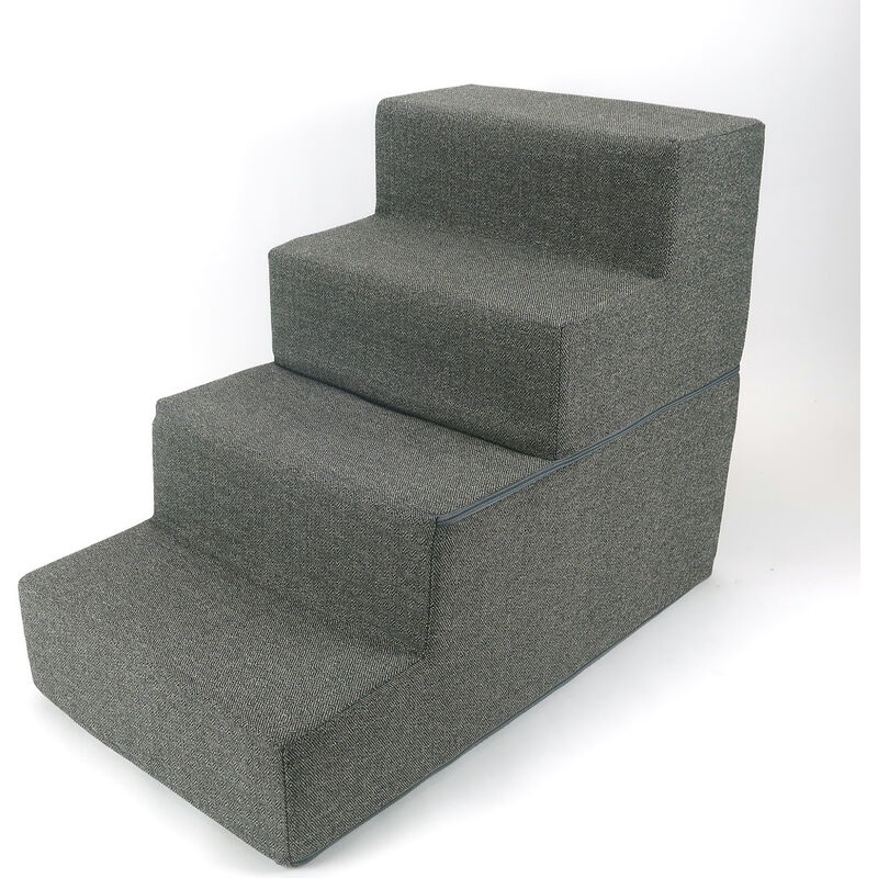 Arlee Pet Products Folding Foam Pet Steps, 22-in x 16-in x 28-in, Grey image number null