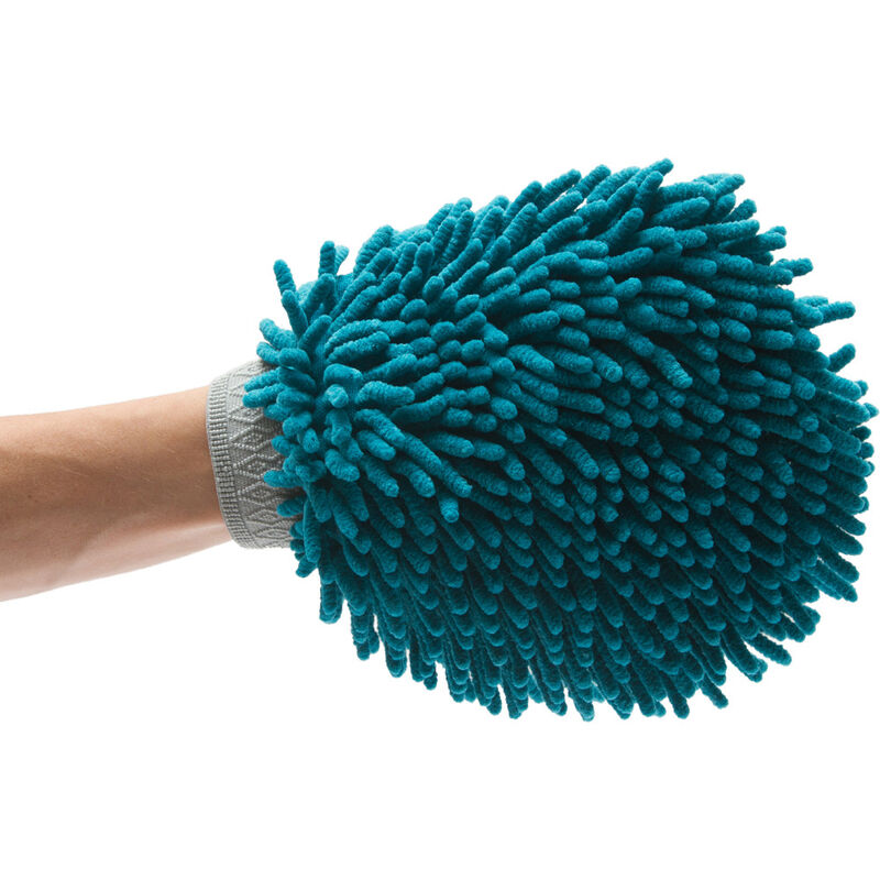 Messy Mutts Microfiber Pet Grooming Mitt, Blue image number null