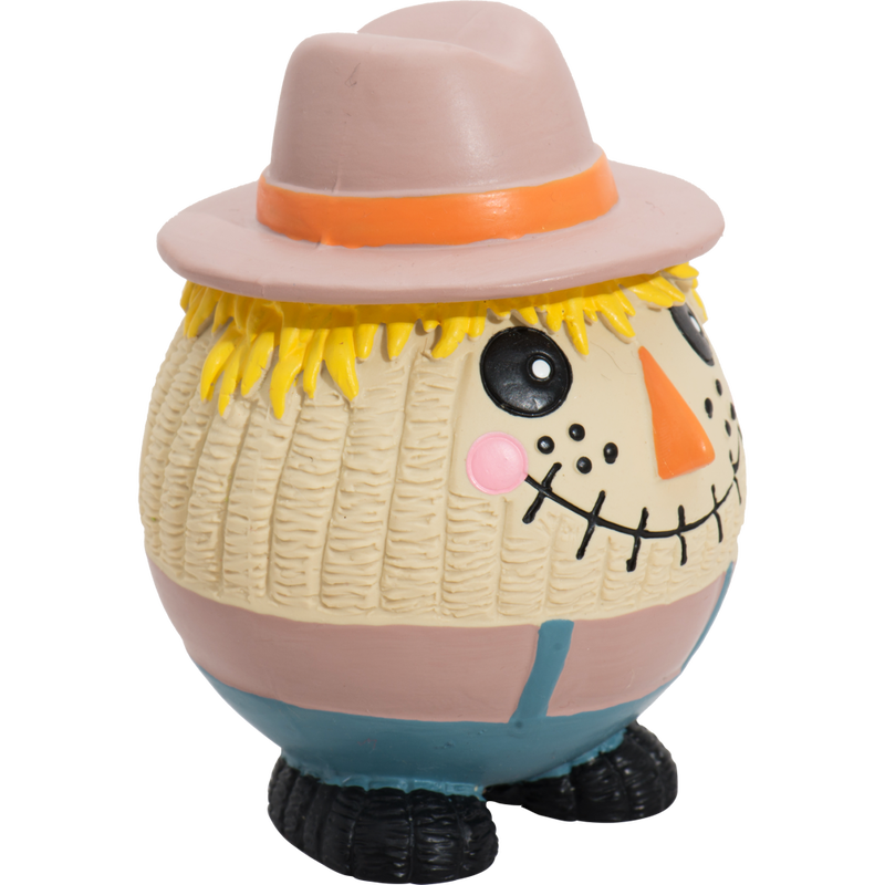 HuggleHounds Fall Ruff-Tex Ball Dog Toy, Tobias Scarecrow image number null