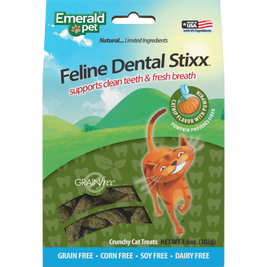 Emerald Pet Feline Dental Stixx Cat Treat, Catnip & Pumpkin, 3.6-oz