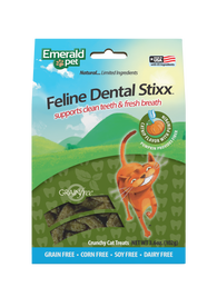 Emerald Pet Feline Dental Stixx Cat Treat, Catnip & Pumpkin, 3.6-oz