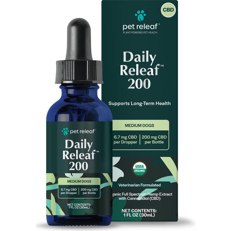 Pet Releaf Hemp Oil Daily Releaf Dog Supplement, 200 mg, 1-oz image number null