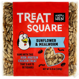 Happy Hen Treat Square Sunflower & Mealworm Chicken Treat, 5.5-oz