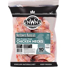 Northwest Naturals Raw Frozen Dog Treats, Chicken Neck, 10-pack