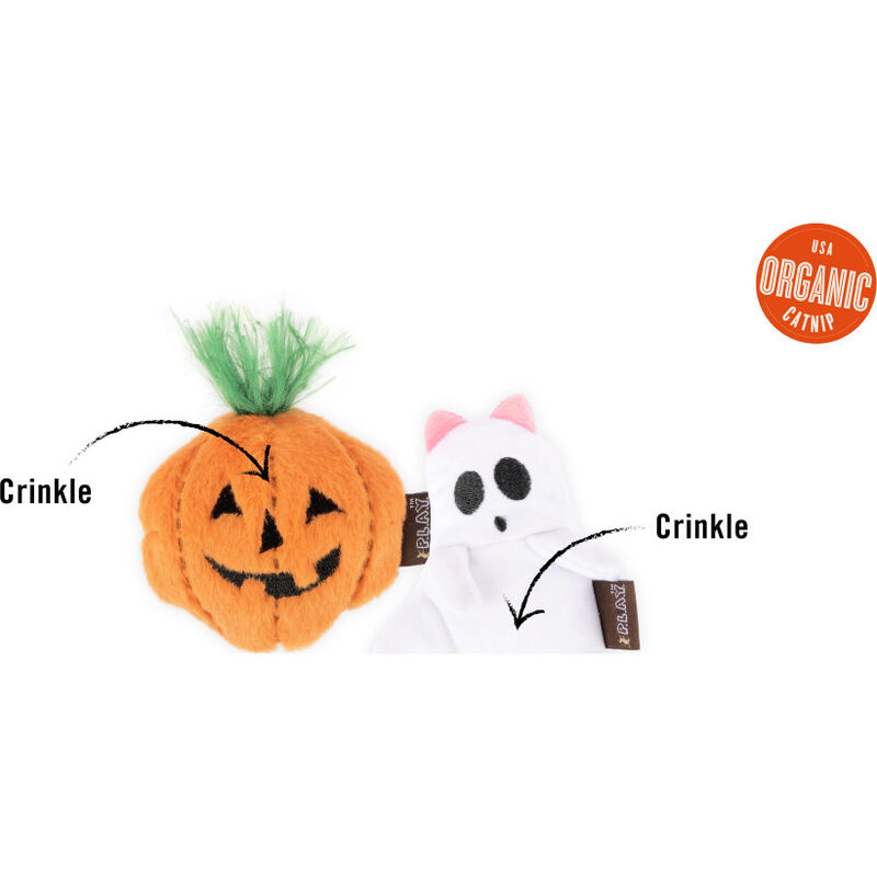 P.L.A.Y. Halloween Feline Frenzy Cat Toys, Boo Crew, 2-pack image number null