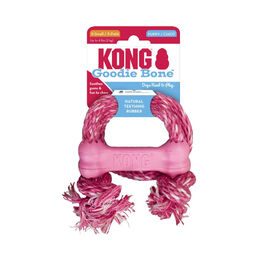 KONG Puppy Goodie Bone with Rope Dog Toy, Color Varies
