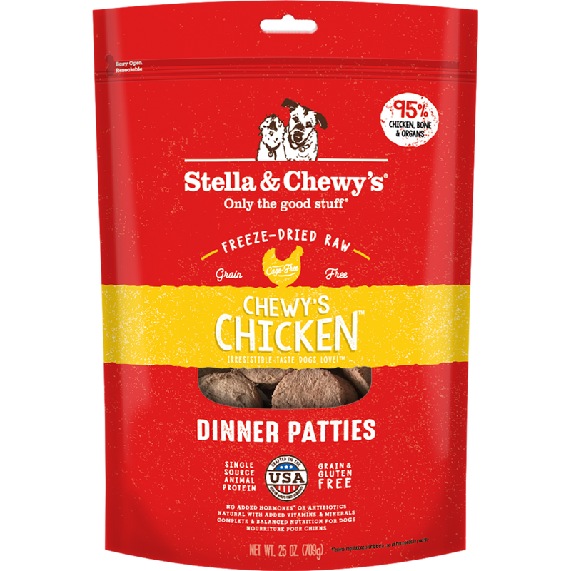 Stella & Chewy's Dinner Patties Raw Freeze-Dried Dog Food, Chewy's Chicken image number null
