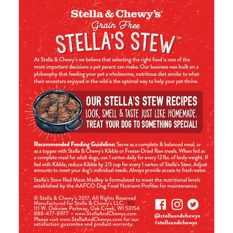 Stella & Chewy's Stella's Stew Wet Dog Food, Red Meat Medley, 11-oz image number null