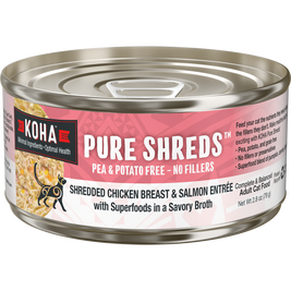 Koha Pure Shreds Canned Cat Food, Chicken & Salmon
