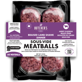 The Butcher's Pup Sous Vide Meatballs, Braised Lamb Shank