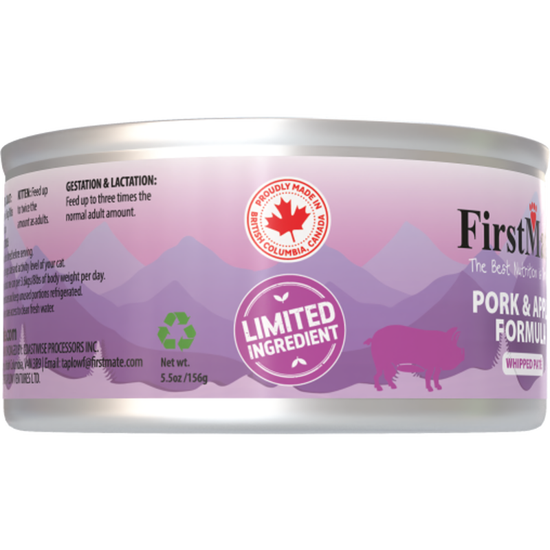 FirstMate Grain-Free Canned Cat Food, Pork & Apple image number null