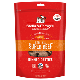 Stella & Chewy's Dinner Patties Raw Freeze-Dried Dog Food, Stella's Super Beef