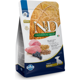 Farmina N&D Ancestral Grain Dry Dog Food, Lamb & Blueberry, Puppy, Mini