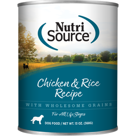 NutriSource Grain Inclusive Canned Dog Food, Chicken & Rice