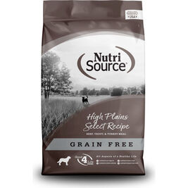 NutriSource Grain Free Dry Dog Food, Small Bites, High Plains Select