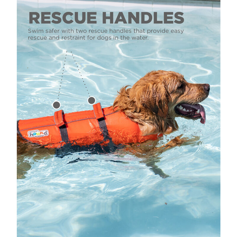 Outward Hound Granby Splash Dog Life Jacket, Orange image number null