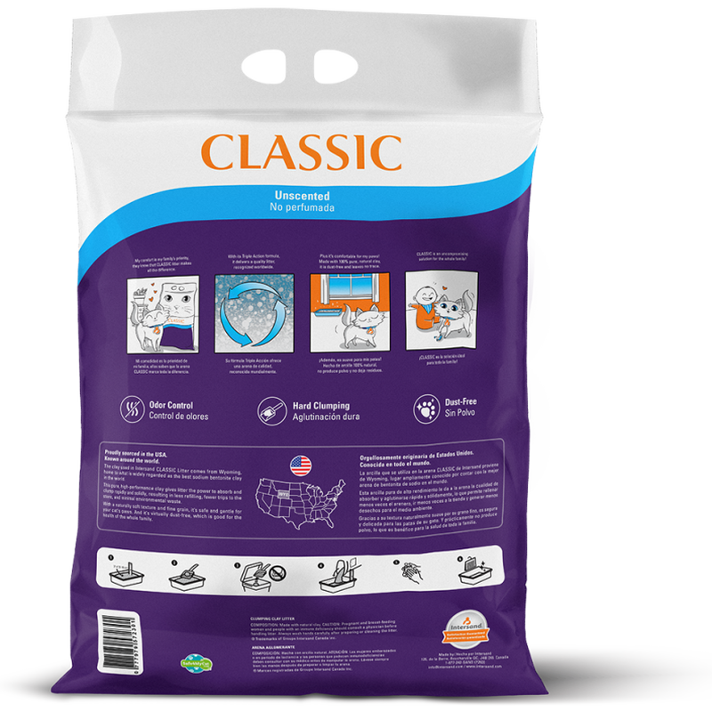 Intersand Classic Premium Clumping Cat Litter, Unscented, 30-lb image number null