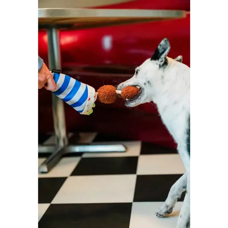 P.L.A.Y. International Classic Fur-lafel Wrap Dog Toy image number null