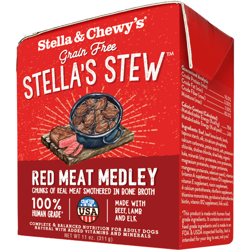 Stella & Chewy's Stella's Stew Wet Dog Food, Red Meat Medley, 11-oz image number null