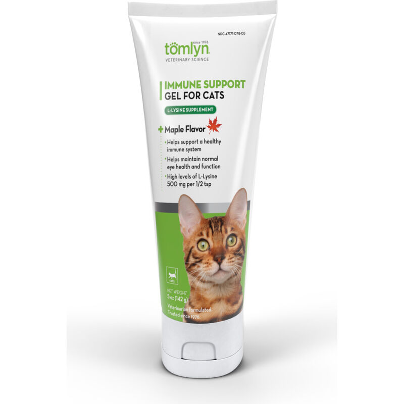 Tomlyn L-Lysine Immune Support Gel Cat Supplement, Maple, 5-oz image number null
