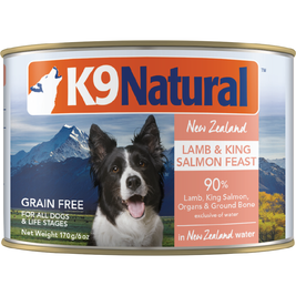 K9 Natural Canned Dog Food, Lamb & Salmon, 6-oz