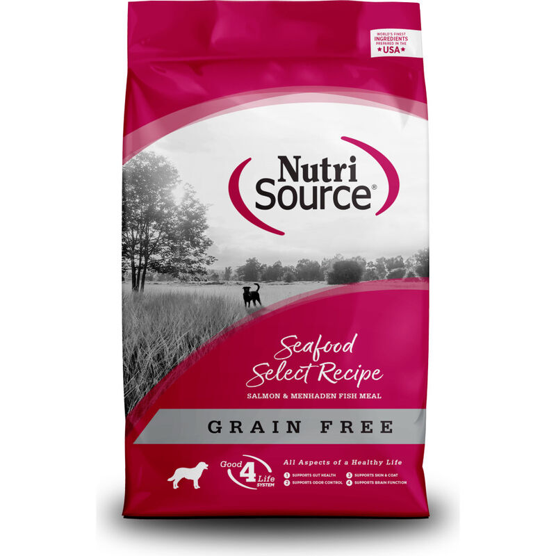 NutriSource Grain Free Dry Dog Food, Seafood Select image number null