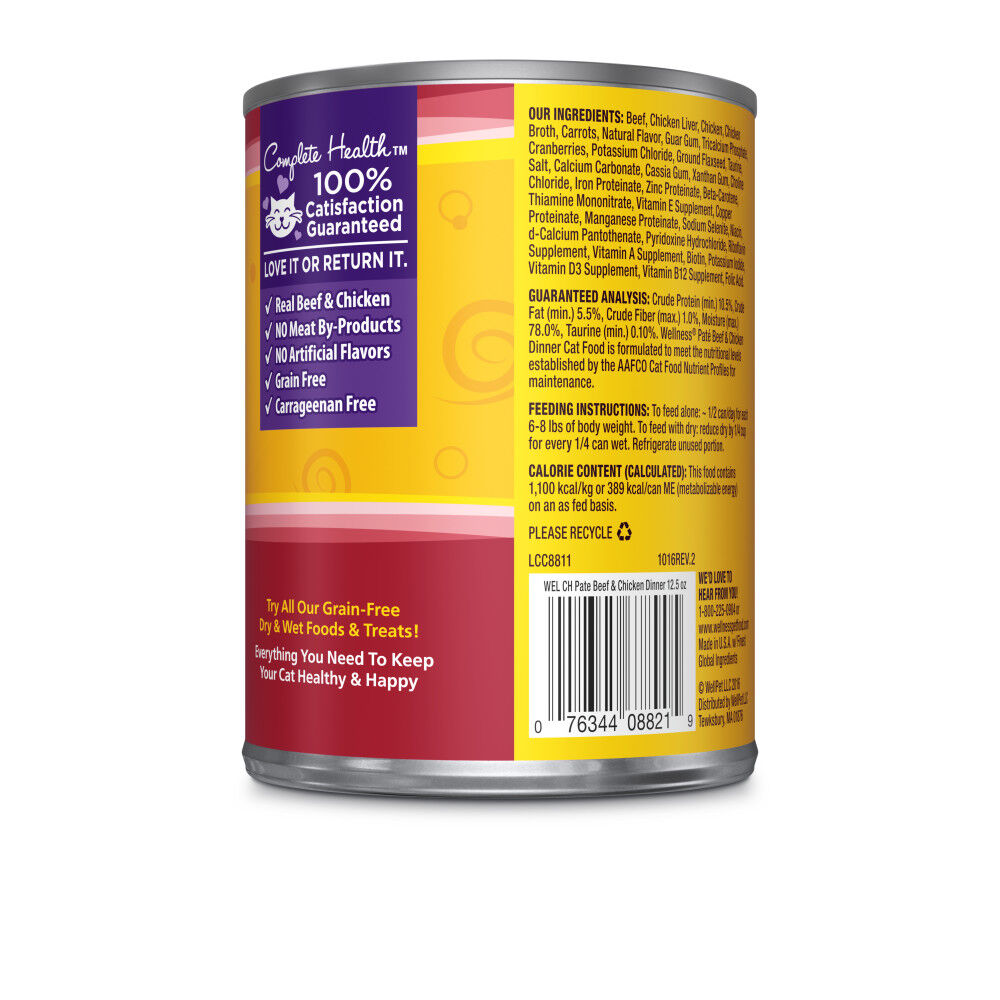 Mud Bay Buy Wellness Complete Health Pate Canned Cat Food Beef