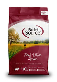 NutriSource Grain Inclusive Dry Dog Food, Beef & Rice