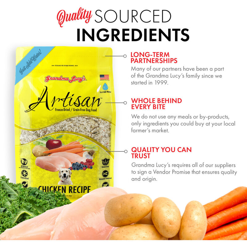 Grandma Lucy's Artisan Freeze-Dried Dog Food, Chicken image number null