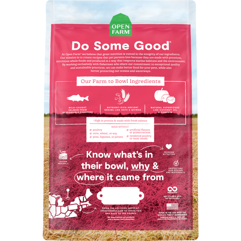 Open Farm Ancient Grains Dry Dog Food, Salmon image number null
