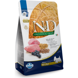 Farmina N&D Ancestral Grain Dry Dog Food, Lamb & Blueberry, Adult, Mini