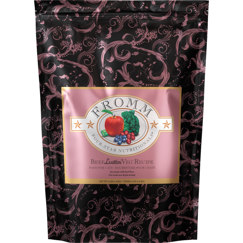 Fromm Four-Star Dry Cat Food, Beef Livattini Veg, 4-lb image number null