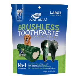 Ark Naturals Brushless Toothpaste Dog Dental Chews, Large