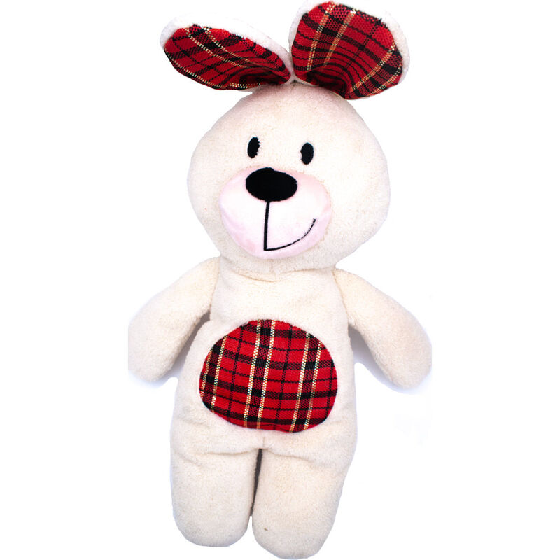 Great & Small Holiday Tartan Dog Toy, Rabbit, 50-cm image number null
