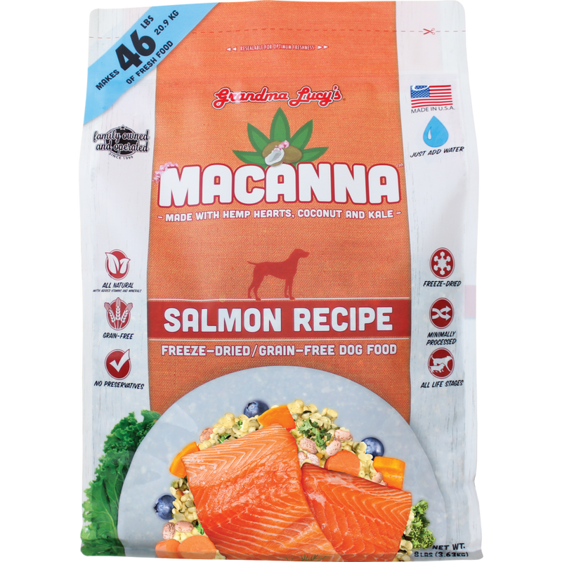 Grandma Lucy's Macanna Freeze-Dried Dog Food, Salmon image number null