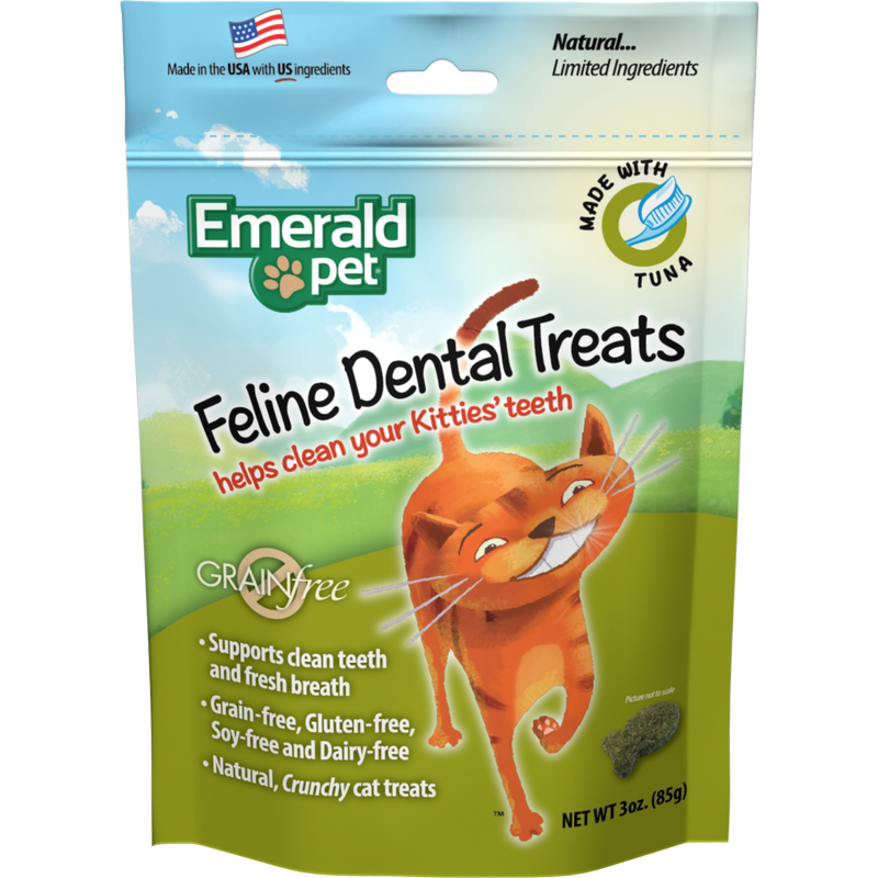 Emerald Pet Dental Cat Treats, Tuna, 3-oz image number null