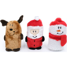 ZippyPaws Holiday Squeakie Buddies Dog Toy, Assorted