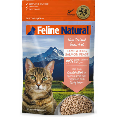 Feline Natural Freeze-Dried Cat Food, Lamb & Salmon