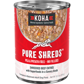 Koha Pure Shreds Canned Dog Food, Beef