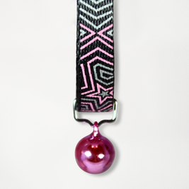 Goli Design Star Gazer Reflective Cat Collar, Pink on Black