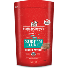 Stella & Chewy's Dinner Patties Raw Frozen Dog Food, Surf 'N Turf