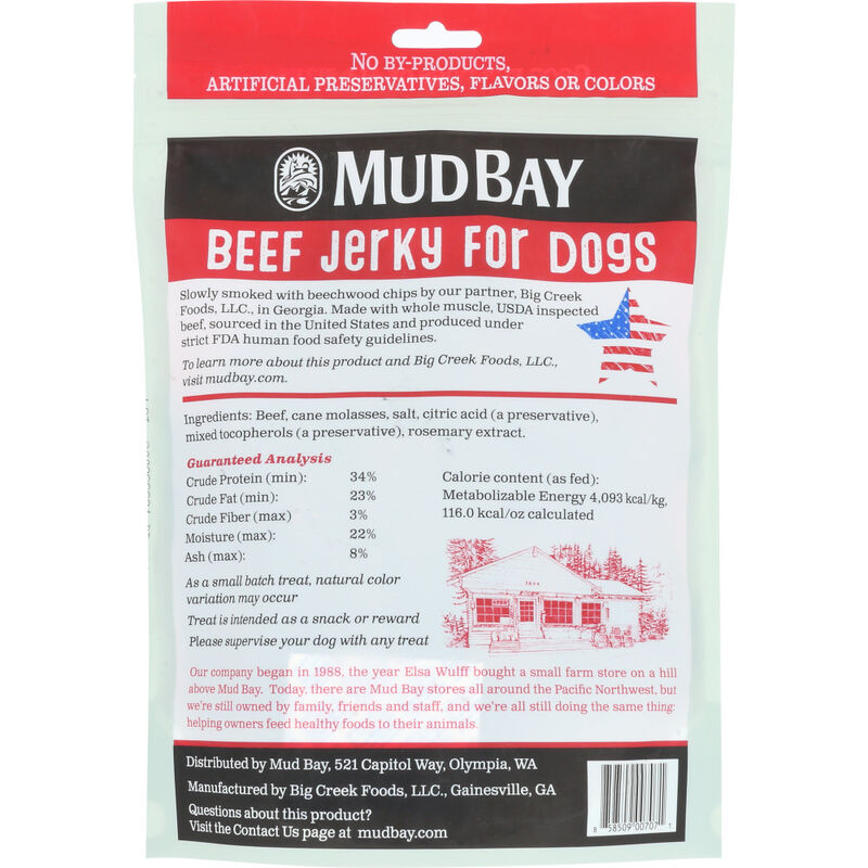Mud Bay Jerky Dog Treats, Beef, 12-oz image number null